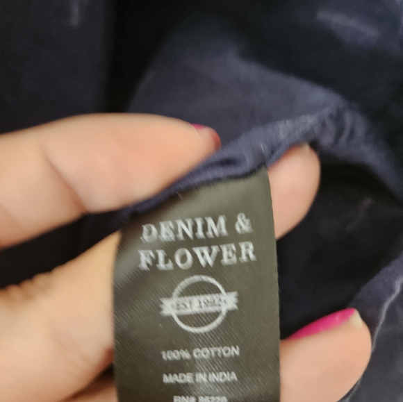 Denim and flower by Ricky Singh sneaker print button down shirt - Picture 4 of 6